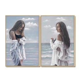 DKD Home Decor Cuadro Mediterraneo Azul Blanco Lienzo PS 3.5 x 120 x 80 cm (2 Unidades) Precio: 133.98999977. SKU: B1JX65FYQA