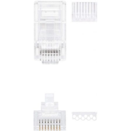 Nanocable 10.21.0201 Conector RJ45 Cat.6 para Cable de Red Ethernet, 8 Hilos, con Guías, Pack de 10 Unidades Nanocable 10.21.0201 Conector RJ45 Cat.6 para Cable de Red Ethernet, 8 Hilos, con Guías, Pack de 10 Unidades