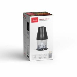 Livoo LIV1713288613177 Picadora 400 W, 300 ml, 1 velocidad y función turbo, 2 cuchillas de acero inoxidable, Negro