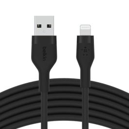 Belkin CAA008BT1MBK Cable USB-A a Lightning Silicona Clip 1m Negro