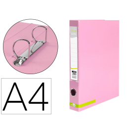 Liderpapel Carpeta de 2 anillas 25 mm A4 forrado color system con ollao y tarjetero rosa Precio: 2.9974967. SKU: B1EQ7RS5TY