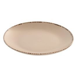 DKD Home Decor Plato de Gres Marron 27 x 3 x 27 cm Apto Microondas y Lavavajillas (6 Unidades)