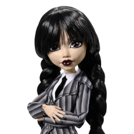 Monster High Muñeca Miércoles Addams en Uniforme con Cosa HXJ04