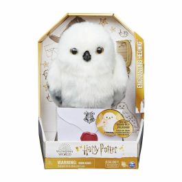 Harry Potter Peluche Interactivo Hedwige Enchanted, Suave, Reacciona a Voz y Caricias, Mueve Alas y Cabeza, 30 cm