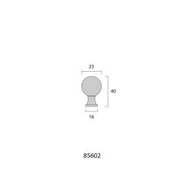 Edm Pomo Bola 25 mm Hierro Negro