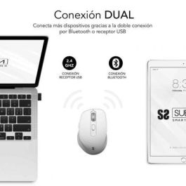 SUBBLIM COMFORT ERGO DUAL MOUSE BATTERY WHITE