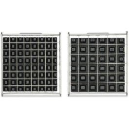 Livoo MEN410 Cortador de Papas Fritas de Acero Inoxidable con 2 Rejillas, Patas Antideslizantes y Ventosa