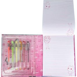 KIDS LICENSING Blister Cuaderno y 6 Bolígrafos Gel La Casa de Muñecas de Gabby Gabbys Dollhouse 18,5x23x2,5cm