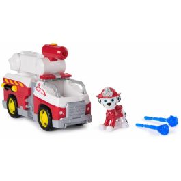 Spinmaster SPI6072660 - Patrulla Canina - Figura de Marcus con Vehículo de Bomberos + 2 Proyectiles - Juguete de Rescate para Niños a partir de 3 años