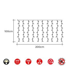 Cortina easy-connect 2x1m 10 tiras 100 leds blanco calido 30v (interior-exterior) total 1,8w Cortina easy-connect 2x1m 10 tiras 100 leds blanco calido 30v (interior-exterior) total 1,8w