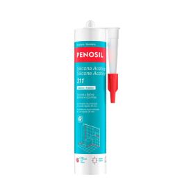 Penosil 311 Silicona Acética Blanca Antimoho Fungicida Elástica para Cocinas y Baños Curado Rápido 30min