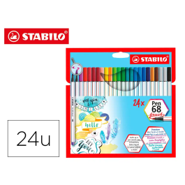 Stabilo Rotuladores Pen 68 Brush C-Surtidos Estuche 24 Ud Precio: 26.49999946. SKU: S8417612