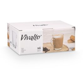 Vivalto Taza Desayuno Cónica Transparente Vidrio 250 ml 11x10x8 cm (Set de 72)