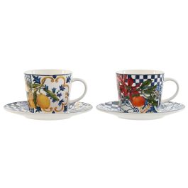 Taza Set Plato Moderno DKD Home Decor Azul Amarillo 15.5 x 1.7 x 15.5 cm (6 Unidades) Precio: 37.99868633. SKU: B1ERSQXNL2