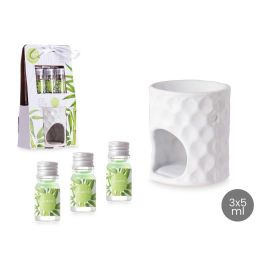 Set Quemador Aceite Esencial Bambú 3x5 ml - Acorde, Cerámica Blanca, 11x19.8x6.5 cm (12 Unidades) Precio: 34.50000037. SKU: B1FLHDAYFA