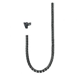Nanocable 10.36.0001-BK Organizador de Cables Flexible en Espiral 1 Metro Negro - Plástico Alta Resistencia y Fácil Instalación hasta 25mm