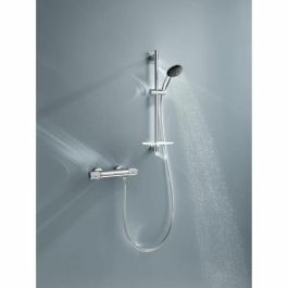 Set de ducha con mezclador termostático, rociador de 3 chorros, barra de 60 cm y flexo - GROHE 34791001 - Ahorro de agua - Cromo