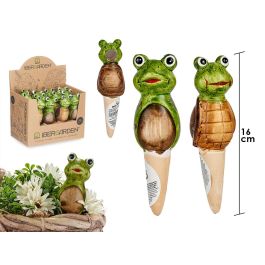 Ibergarden Humidificador Decorativo de Cerámica con Diseño Rana o Tortuga (Surtido), Colores Verde y Marrón, 4.5 x 16.5 x 4.5 cm (48 Unidades)