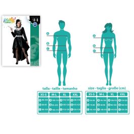 Disfraz Malvada Mujer Adulto Talla M-L, Personaje de Cuento, ideal para Carnaval y Fiestas de Disfraces, Negro, con Vestido y Cinturón Disfraz Malvada Mujer Adulto Talla M-L, Personaje de Cuento, ideal para Carnaval y Fiestas de Disfraces, Negro, con Vestido y Cinturón