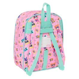 Mochila Escolar SuperKitties Rosa Turquesa 22 x 27 x 10 cm