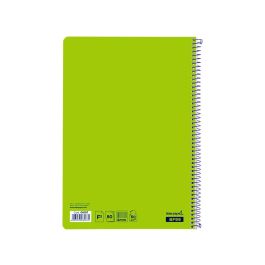 Cuaderno Espiral Liderpapel Folio Smart Tapa Blanda 80H 60 gr Cuadro 4 mm Con Margen Color Verde 10 unidades