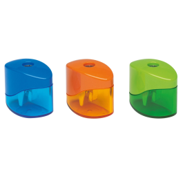 Mor Sacapuntas Metálico Pequeño con Depósito Colores Surtidos