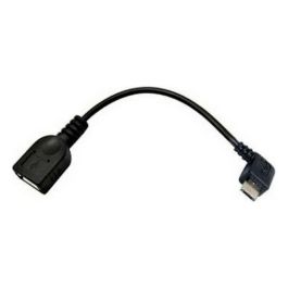 Cable USB 2.0 A a USB B NANOCABLE CABLE USB 2.0 OTG ACODADO, TIPO MICRO B/M-A/H, NEGRO, 15 CM 15 cm Negro Macho/Hembra