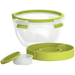 Emsa 518097 Saladbox con 2 compartimentos y tapa - Transparente Precio: 26.59000047. SKU: B19RY73NG8