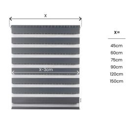 Cintacor - Stor Planet Estor enrollable Clip & Fix Noche y Día Plata 150 x 180 cm