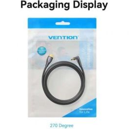 Vention ALQBG Cable HDMI 2.0 4K@60Hz Macho-Macho Acodado 1.5m Negro, Chapado en oro