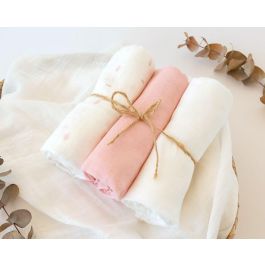 KioKids Set 3 Muselinas 70x70 cm Rosa, Blanco Y Estampado - 70% Bambú, 30% Algodón - Petit Moments Precio: 11.49999972. SKU: B1EKR8RYC6