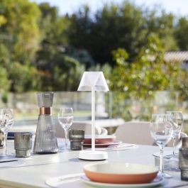 Lumisky LUM3760093546539 Lámpara de mesa inalámbrica BEVERLY WHITE H34 cm LED blanco cálido