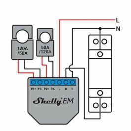 Módulo switch Wi-Fi Shelly SHELLY EM + 50A CLAMP