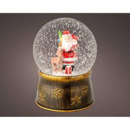 Lumineo Girador de Agua Santa Claus con 6 LEDs Luz Cálida Fija, Movimiento, Interior, ø13x17.5cm