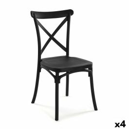 Silla Versa Negro 43 x 88 x 43 cm (4 Unidades) Precio: 253.88999966. SKU: B18EHDVDNB