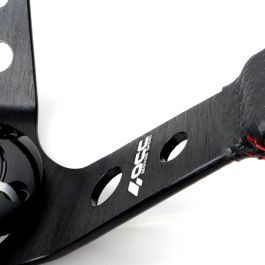 Occ Motorsport OCCVOL011 Volante Desplazado Track Vinilo Carbon Look Brazos Aluminio Negro 350mm Antideslizante Universal Racing Occ Motorsport OCCVOL011 Volante Desplazado Track Vinilo Carbon Look Brazos Aluminio Negro 350mm Antideslizante Universal Racing