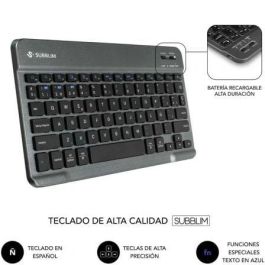 Subblim SUBKT3-BTL320 Funda con Teclado Bluetooth 5.2 QWERTY ES para Lenovo Tab 10.1" 2025 Negra