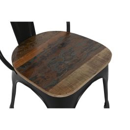 Silla Horeca DKD Home Decor Negro Marron Oscuro 43 x 92 x 44 cm