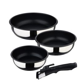 Bergner Set 3 Sartenes Click & Cook BG-32292-MM Acero Inoxidable Ø18/Ø20/Ø24 cm Aptas Inducción Precio: 59.78999983. SKU: B1BPFRNGSC