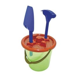AVC Juego de Cubos de Playa con Pala, Rastrillo y Cedazo - Surtido de Colores - Modelos Surtidos