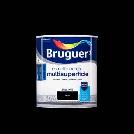 Bruguer Esmalte acrílico multisuperficie negro brillante 0,750l 5057426 para interior y exterior