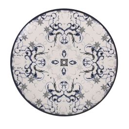 La Mediterranea Vajilla 12 Piezas Tesa Monaco Ivory Brillo - Platos Llano 26 cm, Hondo 21 cm, Postre 20 cm (2 Unidades)