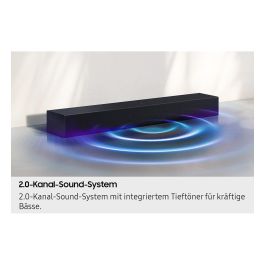 Samsung B-Series HW-B410GF Soundbar 2.0 Canales, Dolby 2.0, Bluetooth 4.2, Wi-Fi, HDMI, Negro, Ideal para Juego y Sonido Envolvente