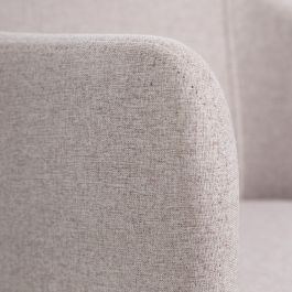 Silla Beige Tejido-Metal Moderno Salón 52,50 X 53 X 77 cm