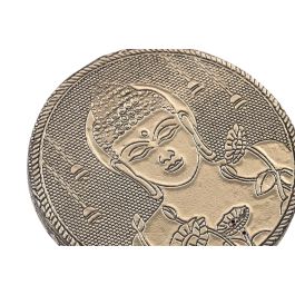 DKD Home Decor Soporte Incienso Buda Árabe de Madera y Aluminio Champán, 10x10x1 cm, Colección Gold Buddha