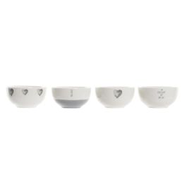 DKD Home Decor Bol Scandi de Porcelana Gris con Corazones 13x13x6.8 cm, Pack de 12 Unidades, Apto Microondas y Lavavajillas Precio: 26.68776. SKU: B19WCPK4AJ
