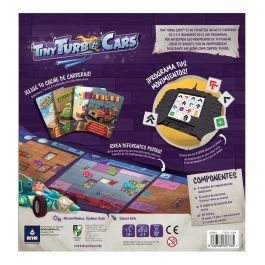 Devir Juego de Mesa Tiny Turbo Cars - Juego de Estrategia y Carreras para 2-4 Jugadores