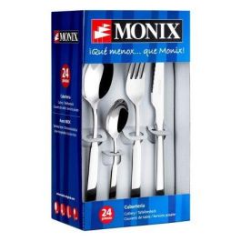 Pack 24 Cubiertos Monix M180973/ 6 Cucharas + 6 Tenedores + 6 Cuchillos + 6 Cucharas Café/ Acero inoxidable Pack 24 Cubiertos Monix M180973/ 6 Cucharas + 6 Tenedores + 6 Cuchillos + 6 Cucharas Café/ Acero inoxidable