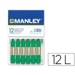 Manley Lápices de cera unicolor verde natural n.21 caja de 12 unidades Precio: 2.59000016. SKU: B1EATWVLTX