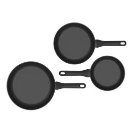 Berghoff 1315090 Lote 3 Sartenes Antiadherentes Helix con CeraGreen, Ø 20/24/28 cm, Mango Fenólico, Apto Horno 150°C